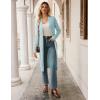 image:imageGRACE KARIN Womens 2026 Trendy Long Cardigans Sweater Lightweight Open Front Long Sleeve Maxi Duster Coats with PocketsLight Blue Grey
