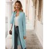 image:imageGRACE KARIN Womens 2026 Trendy Long Cardigans Sweater Lightweight Open Front Long Sleeve Maxi Duster Coats with PocketsLight Blue Grey