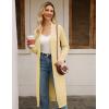 image:imageGRACE KARIN Womens 2026 Trendy Long Cardigans Sweater Lightweight Open Front Long Sleeve Maxi Duster Coats with PocketsLight Yellow