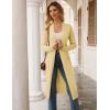 image:imageGRACE KARIN Womens 2026 Trendy Long Cardigans Sweater Lightweight Open Front Long Sleeve Maxi Duster Coats with PocketsLight Yellow