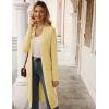 image:imageGRACE KARIN Womens 2026 Trendy Long Cardigans Sweater Lightweight Open Front Long Sleeve Maxi Duster Coats with PocketsLight Yellow