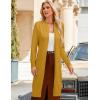 image:imageGRACE KARIN Womens 2026 Trendy Long Cardigans Sweater Lightweight Open Front Long Sleeve Maxi Duster Coats with PocketsMustard