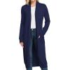 image:imageGRACE KARIN Womens 2026 Trendy Long Cardigans Sweater Lightweight Open Front Long Sleeve Maxi Duster Coats with PocketsNavy Blue
