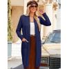 image:imageGRACE KARIN Womens 2026 Trendy Long Cardigans Sweater Lightweight Open Front Long Sleeve Maxi Duster Coats with PocketsNavy Blue