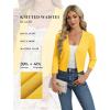 image:imageGRACE KARIN Womens 34 Sleeve Cropped Cardigan Sweater Lightweight Open Front Dressy Causal Shrug Spring FashionBright Yellow