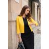 image:imageGRACE KARIN Womens 34 Sleeve Cropped Cardigan Sweater Lightweight Open Front Dressy Causal Shrug Spring FashionBright Yellow