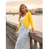 image:imageGRACE KARIN Womens 34 Sleeve Cropped Cardigan Sweater Lightweight Open Front Dressy Causal Shrug Spring FashionBright Yellow