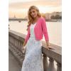 image:imageGRACE KARIN Womens 34 Sleeve Cropped Cardigan Sweater Lightweight Open Front Dressy Causal Shrug Spring FashionHot Pink