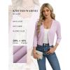 image:imageGRACE KARIN Womens 34 Sleeve Cropped Cardigan Sweater Lightweight Open Front Dressy Causal Shrug Spring FashionLight Purple