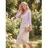 image:imageGRACE KARIN Womens 34 Sleeve Cropped Cardigan Sweater Lightweight Open Front Dressy Causal Shrug Spring FashionLight Purple