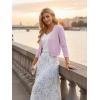 image:imageGRACE KARIN Womens 34 Sleeve Cropped Cardigan Sweater Lightweight Open Front Dressy Causal Shrug Spring FashionLight Purple