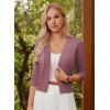 image:imageGRACE KARIN Womens 34 Sleeve Knit Cropped Cardigan Sweaters Open Front Bolero Shrugs Sweater Tops S3XLDusty Rose