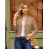image:imageGRACE KARIN Womens 34 Sleeve Knit Cropped Cardigan Sweaters Open Front Bolero Shrugs Sweater Tops S3XLKhaki