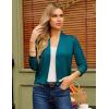 image:imageGRACE KARIN Womens 34 Sleeve Knit Cropped Cardigan Sweaters Open Front Bolero Shrugs Sweater Tops S3XLPeacock Blue