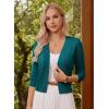image:imageGRACE KARIN Womens 34 Sleeve Knit Cropped Cardigan Sweaters Open Front Bolero Shrugs Sweater Tops S3XLPeacock Blue