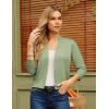 image:imageGRACE KARIN Womens 34 Sleeve Knit Cropped Cardigan Sweaters Open Front Bolero Shrugs Sweater Tops S3XLSage Green