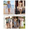 image:imageGRACE KARIN Womens Boho Tops Summer Spring Cotton Floral Blouses Short Sleeve Print Shirts V Neck Beach Vacation Clothes 2026Green Wave Floral