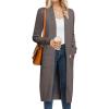 image:imageGRACE KARIN Womens 2026 Trendy Long Cardigans Sweater Lightweight Open Front Long Sleeve Maxi Duster Coats with PocketsCoffee Grey