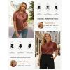 image:imageGRACE KARIN 2026 Women Satin Tops Short Sleeve Blouse Mock Neck Work Silk Shirts Business Casual OutfitsBrown