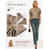 image:imageGRACE KARIN 2026 Women Satin Tops Short Sleeve Blouse Mock Neck Work Silk Shirts Business Casual OutfitsKhaki