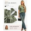 image:imageGRACE KARIN 2026 Women Satin Tops Short Sleeve Blouse Mock Neck Work Silk Shirts Business Casual OutfitsLight Green