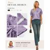 image:imageGRACE KARIN 2026 Women Satin Tops Short Sleeve Blouse Mock Neck Work Silk Shirts Business Casual OutfitsLilac Purple