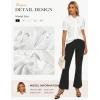 image:imageGRACE KARIN 2026 Women Satin Tops Short Sleeve Blouse Mock Neck Work Silk Shirts Business Casual OutfitsWhite