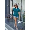 image:imageGRACE KARIN 2026 Womens Elegant V Neck Peplum Tops Tie Front Short Bell Sleeve Shirts Tops BlousePeacock Blue
