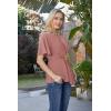image:imageGRACE KARIN 2026 Womens Elegant V Neck Peplum Tops Tie Front Short Bell Sleeve Shirts Tops BlousePink