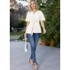 image:imageGRACE KARIN 2026 Womens Elegant V Neck Peplum Tops Tie Front Short Bell Sleeve Shirts Tops BlouseWhite