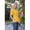 image:imageGRACE KARIN 2026 Womens Elegant V Neck Peplum Tops Tie Front Short Bell Sleeve Shirts Tops BlouseYellow