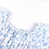 image:imageGRACE KARIN Girls Floral Summer Dress Flutter Sleeve Square Neck Midi Casual Dress for Girl 614YBlue White