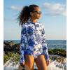 image:imageGRACE KARIN Girls One Piece Swimsuits Long Sleeve Bathing Suits Swimwear 514YBlue White Floral