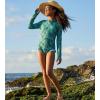 image:imageGRACE KARIN Girls One Piece Swimsuits Long Sleeve Bathing Suits Swimwear 514YBluegreen Floral