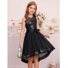image:imageGRACE KARIN Girls Sequin Party Formal Dress Wedding Guest Sparkle Fancy Birthday Tulle High Low Prom Dresses 614 YearsBlack