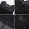 image:imageGRACE KARIN Girls Sequin Party Formal Dress Wedding Guest Sparkle Fancy Birthday Tulle High Low Prom Dresses 614 YearsBlack