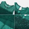 image:imageGRACE KARIN Girls Sequin Party Formal Dress Wedding Guest Sparkle Fancy Birthday Tulle High Low Prom Dresses 614 YearsDark Green