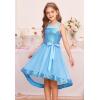 image:imageGRACE KARIN Girls Sequin Party Formal Dress Wedding Guest Sparkle Fancy Birthday Tulle High Low Prom Dresses 614 YearsLight Blue