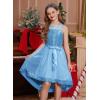 image:imageGRACE KARIN Girls Sequin Party Formal Dress Wedding Guest Sparkle Fancy Birthday Tulle High Low Prom Dresses 614 YearsLight Blue