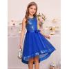 image:imageGRACE KARIN Girls Sequin Party Formal Dress Wedding Guest Sparkle Fancy Birthday Tulle High Low Prom Dresses 614 YearsRoyal Blue