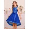 image:imageGRACE KARIN Girls Sequin Party Formal Dress Wedding Guest Sparkle Fancy Birthday Tulle High Low Prom Dresses 614 YearsRoyal Blue