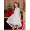 image:imageGRACE KARIN Girls Sequin Party Formal Dress Wedding Guest Sparkle Fancy Birthday Tulle High Low Prom Dresses 614 YearsWhite