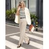 image:imageGRACE KARIN Linen Pants for WomenWork Dressy Trousers with PocketsHigh Waist Wide Leg Summer Comfy Slacks Pant ClothesApricot