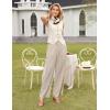 image:imageGRACE KARIN Linen Pants for WomenWork Dressy Trousers with PocketsHigh Waist Wide Leg Summer Comfy Slacks Pant ClothesApricot