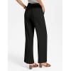 image:imageGRACE KARIN Linen Pants for WomenWork Dressy Trousers with PocketsHigh Waist Wide Leg Summer Comfy Slacks Pant ClothesBlack