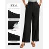 image:imageGRACE KARIN Linen Pants for WomenWork Dressy Trousers with PocketsHigh Waist Wide Leg Summer Comfy Slacks Pant ClothesBlack