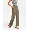 image:imageGRACE KARIN Linen Pants for WomenWork Dressy Trousers with PocketsHigh Waist Wide Leg Summer Comfy Slacks Pant ClothesBrown