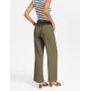 image:imageGRACE KARIN Linen Pants for WomenWork Dressy Trousers with PocketsHigh Waist Wide Leg Summer Comfy Slacks Pant ClothesBrown