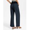image:imageGRACE KARIN Linen Pants for WomenWork Dressy Trousers with PocketsHigh Waist Wide Leg Summer Comfy Slacks Pant ClothesNavy Blue