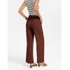 image:imageGRACE KARIN Linen Pants for WomenWork Dressy Trousers with PocketsHigh Waist Wide Leg Summer Comfy Slacks Pant ClothesRust